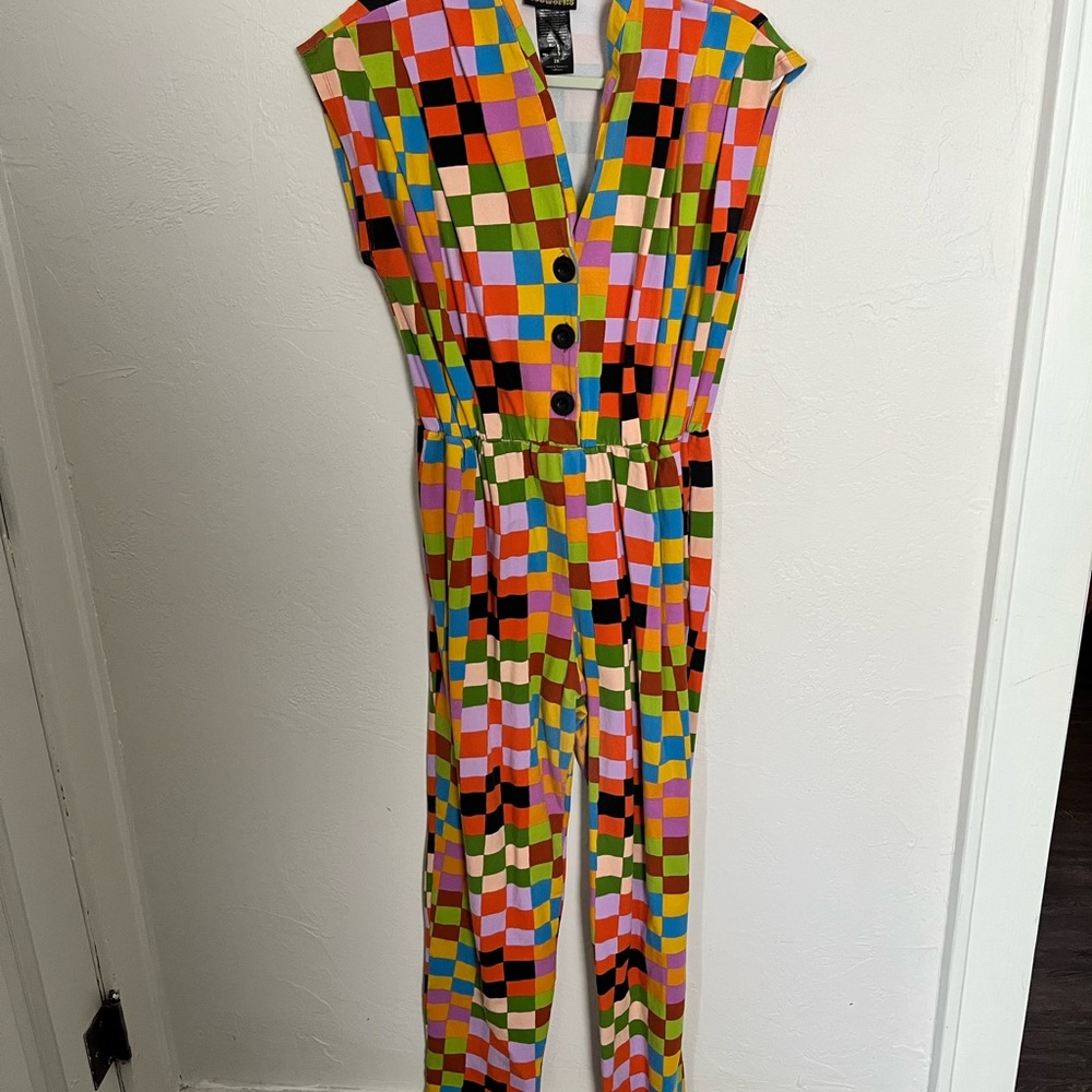 Nooworks Multicolor Checkered Jumpsuit
